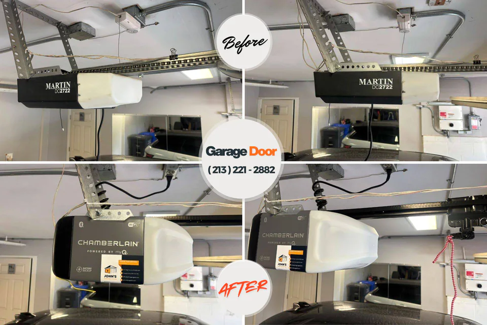 Before and after: garage door company Polk City, IA